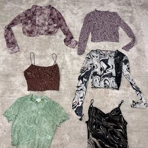 Marble Patterned Women's Tops Collection